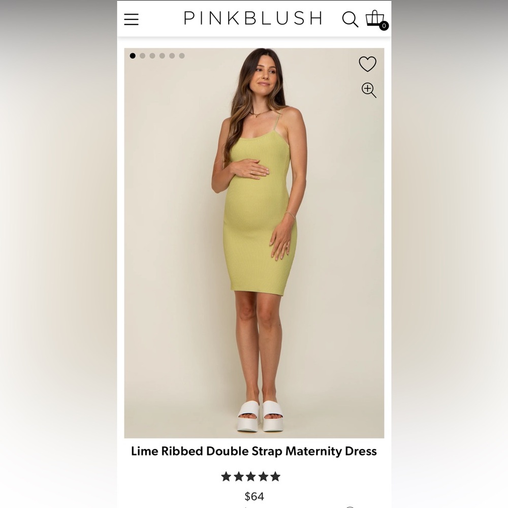 Maternity Green Knee-Length Bodycon Dress